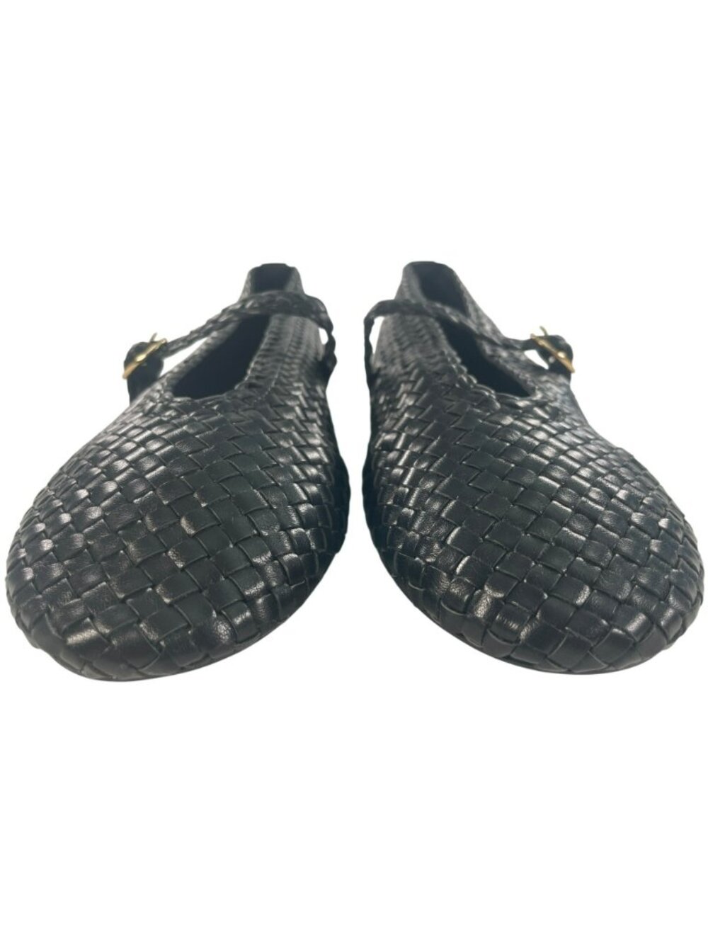 Cushionaire Bistro Black Woven Leather Mary Jane Flats Memory Foam Women's Sz 8 - Picture 5 of 11